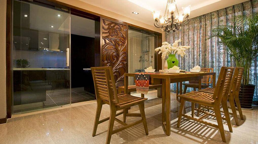 北京裝修案例200方東南亞復(fù)式