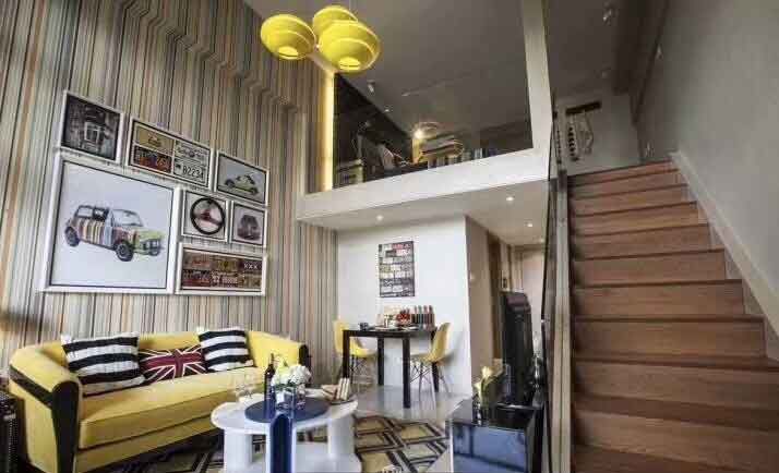 北京裝修案例54平米英倫風小復式